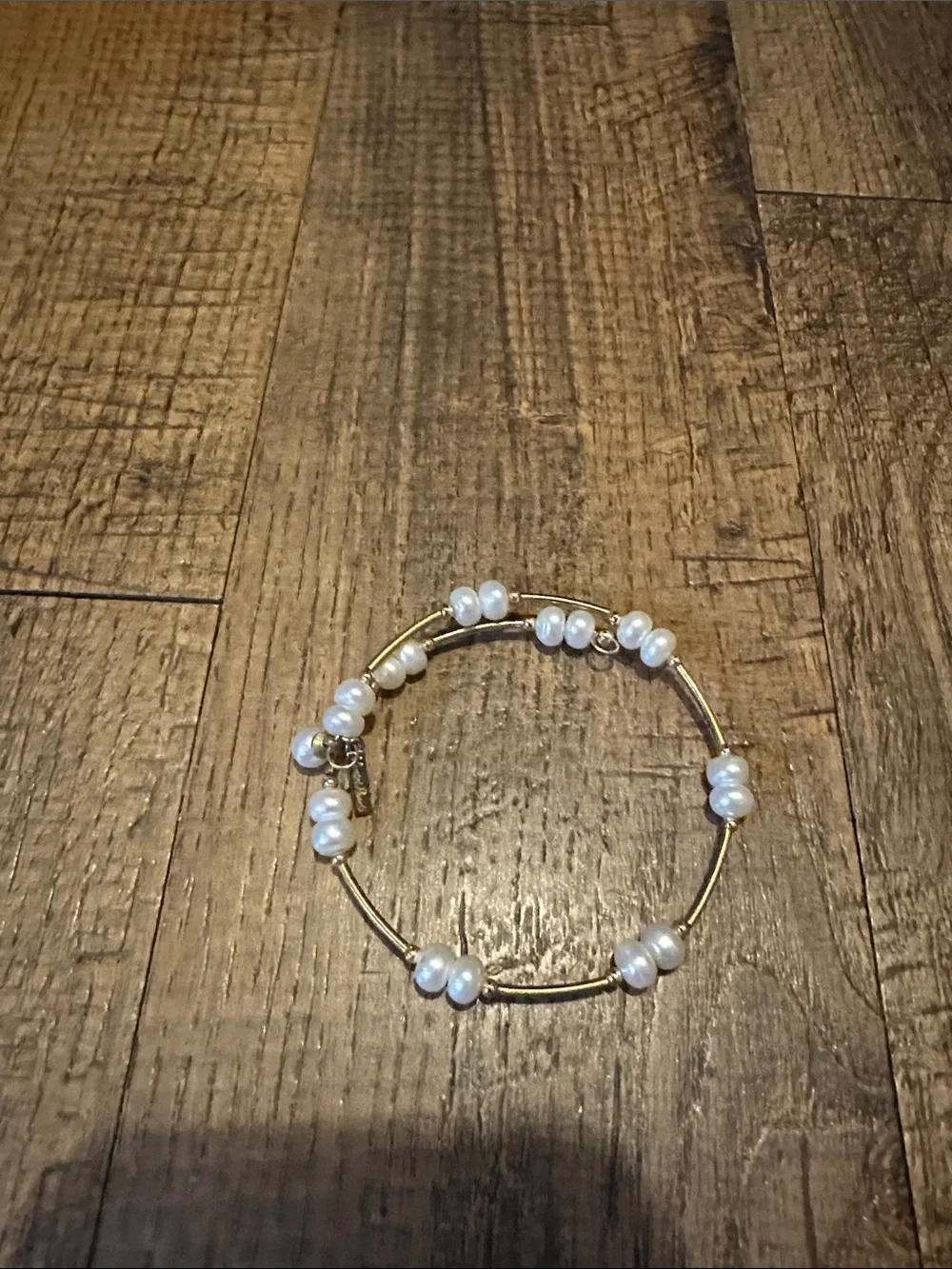 Set of 9 Beaded Stretch Bracelets - Multi-Color Pearl Accent